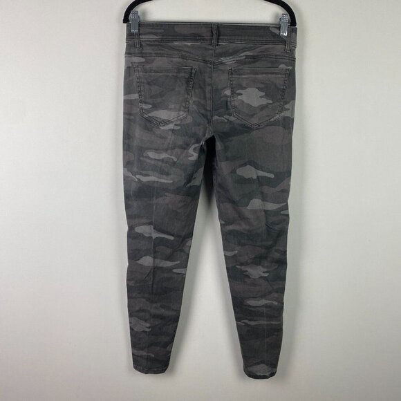 Democracy "Ab" Technology Jeans Womens Size 6 Camo Stretch Jeggings Slit Ankle - Picture 5 of 11